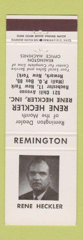 Matchbook Cover - Rene Heckler Remington Office Machines Rochester NY