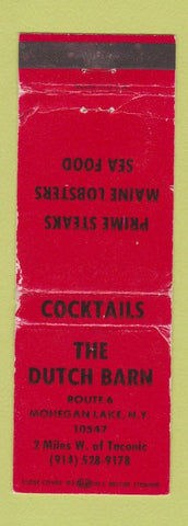 Matchbook Cover - The Dutch Barn Restaurant Mohegan Lake NY WORN