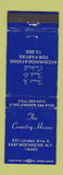 Matchbook Cover - The Country House East Rochester NY WEAR