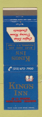 Matchbook Cover - King's Inn Flushing NY White Plains Kingston