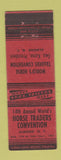 Matchbook Cover - Horse Traders Convention Almond NY 1941