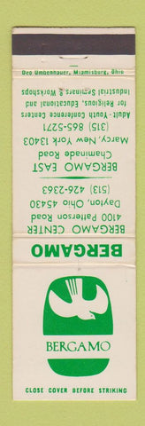 Matchbook Cover - Bergamo Center Marcy NY Religious Workshops