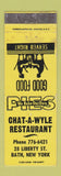Matchbook Cover - Chat A Wyle Restaurant Bath NY WEAR