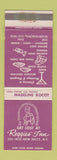 Matchbook Cover - Reggies Inn New Paltz NY restaurant
