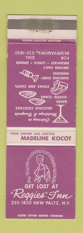Matchbook Cover - Reggies Inn New Paltz NY restaurant