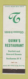 Matchbook Cover - Quinn's Restaurant Rochester NY