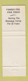 Matchbook Cover - Lewis' Restaurant Sherburne NY