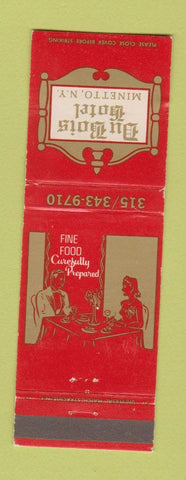 Matchbook Cover - Du Bois Hotel Minetto NY WORN