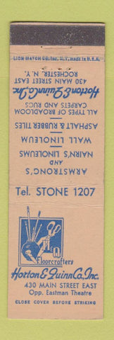 Matchbook Cover - Horton and Quinn Floors Rochester NY