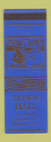 Matchbook Cover - Town Hall Jamestown NY SAMPLE