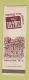 Matchbook Cover - Colgate Inn Hamilton NY