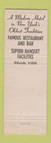 Matchbook Cover - Hotel Delmonico New York City