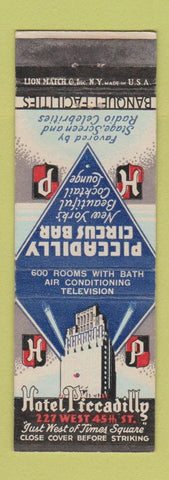 Matchbook Cover - Hotel Piccadilly New York City