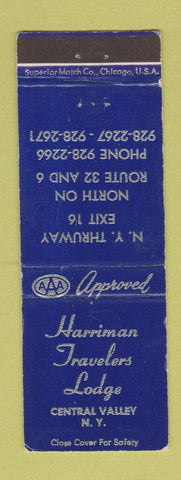 Matchbook Cover - Harrison Travelers Lodge Central Valley NY WEAR