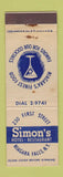 Matchbook Cover - Simon's Hotel Restaurant Niagara Falls NY WEAR