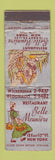 Matchbook Cover - Belle Meuniere Restaurant New York City girlie WORN
