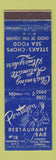 Matchbook Cover - Pentagon Restaurant girlie New York City WEAR