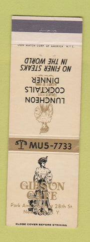 Matchbook Cover - Gibson Cafe New York City girlie