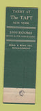Matchbook Cover - Hotel Taft New York City