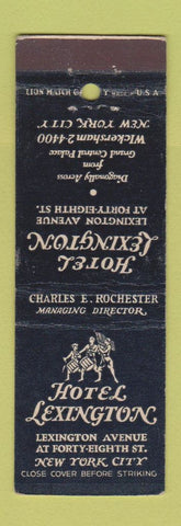 Matchbook Cover - Hotel Lexington New York City