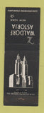 Matchbook Cover - Waldorf Astoria New York City hotel