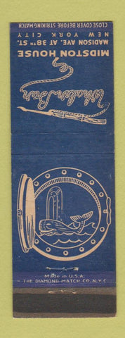 Matchbook Cover - Whaler Bar Midston House New York City