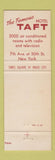 Matchbook Cover - Hotel Taft New York City