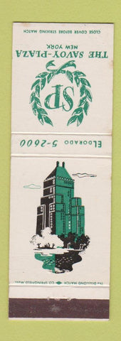 Matchbook Cover - Savoy Plaza Hotel New York City