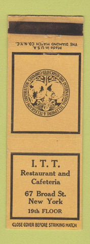Matchbook Cover - ITT Restaurant New York City Telephone Telegraph Corp