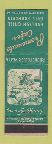 Matchbook Cover - Promenade Cafe New York City Rockefeller Center DD Bean