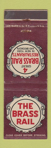 Matchbook Cover - The Brass Rail Restaurants New York City