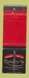 Matchbook Cover - Lindy's Restaurant New York City WEAR
