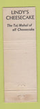 Matchbook Cover - Lindy's Restaurant New York City WEAR