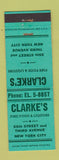 Matchbook Cover - Clarke's Restaurant New York City