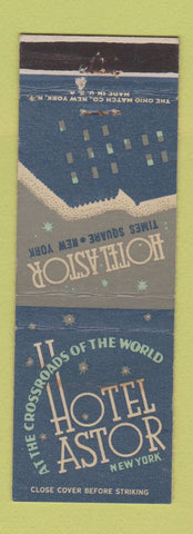 Matchbook Cover - Hotel Astor New York City