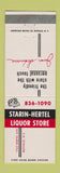 Matchbook Cover - Starin Hertel Liquor Store Buffalo NY