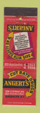 Matchbook Cover - Angert's Drug Store Brooklyn NY