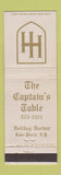 Matchbook Cover - Captain's Table Lake Placid NY