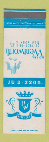 Matchbook Cover - Hotel Wentworth New York City