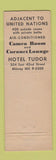 Matchbook Cover - Hotel Tudor New York City WEAR