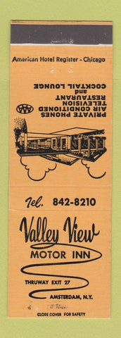 Matchbook Cover - Valley View Motor Inn Amsterdam NY