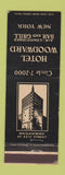 Matchbook Cover - Hotel Woodward New York City