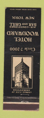 Matchbook Cover - Hotel Woodward New York City