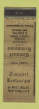 Matchbook Cover - Coronet Restaurant New York City WEAR