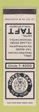 Matchbook Cover - Hotel Taft New York City