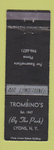 Matchbook Cover - Trombino's Restaurant Lyons NY