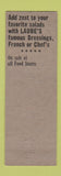 Matchbook Cover - Laube Restaurants Buffalo Rochester NY French Dressing