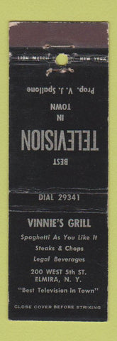Matchbook Cover - Vinnie's Grill Elmira NY