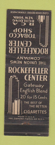 Matchbook Cover - Rockefeller Center RCA Building New York City Tobacco WEAR