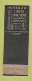 Matchbook Cover - Rockefeller Center RCA Building New York City Tobacco WEAR